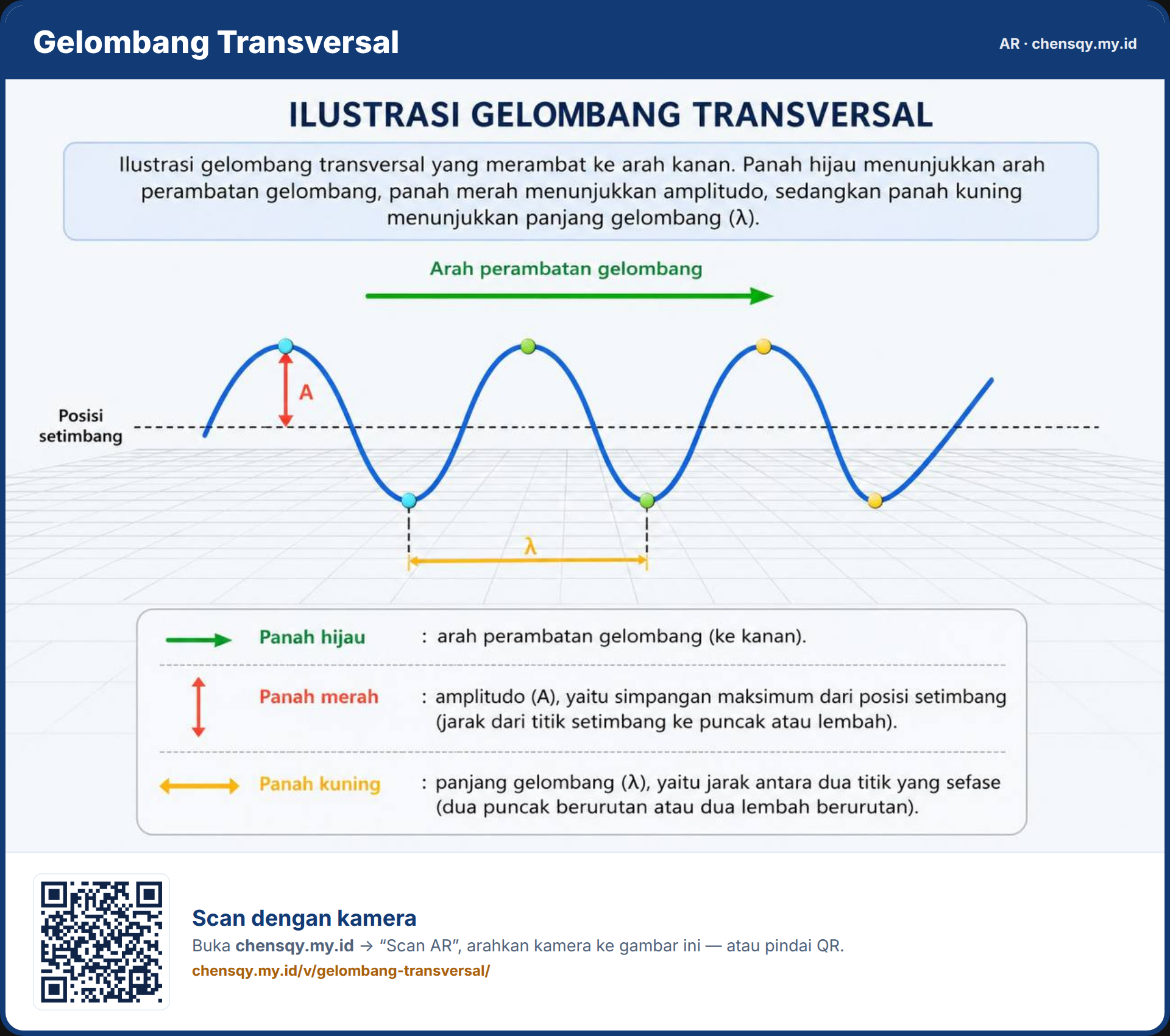 Kartu AR Gelombang Transversal